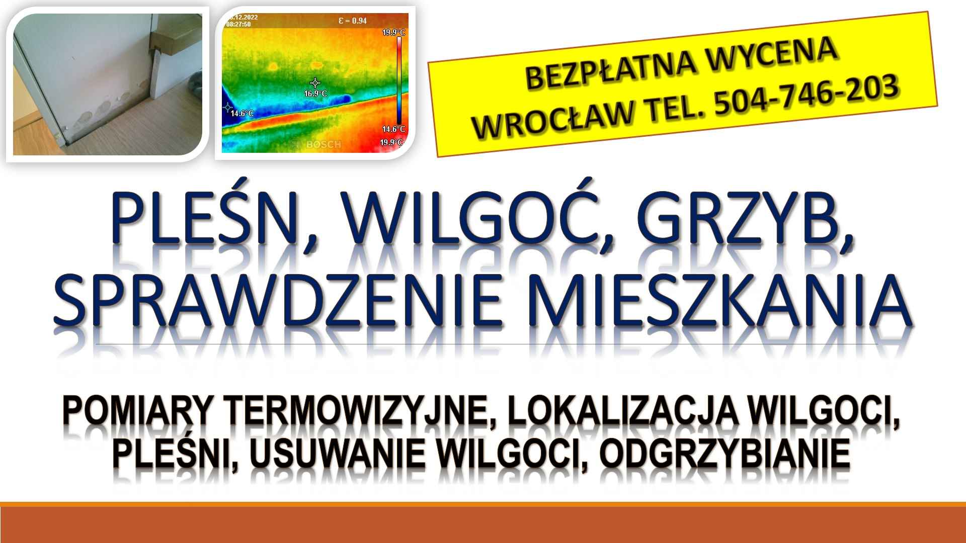 Wykrycie pleśni, t504-746-203. Wrocław, wykrywanie, pleśń, lokalizacja Psie Pole - zdjęcie 1