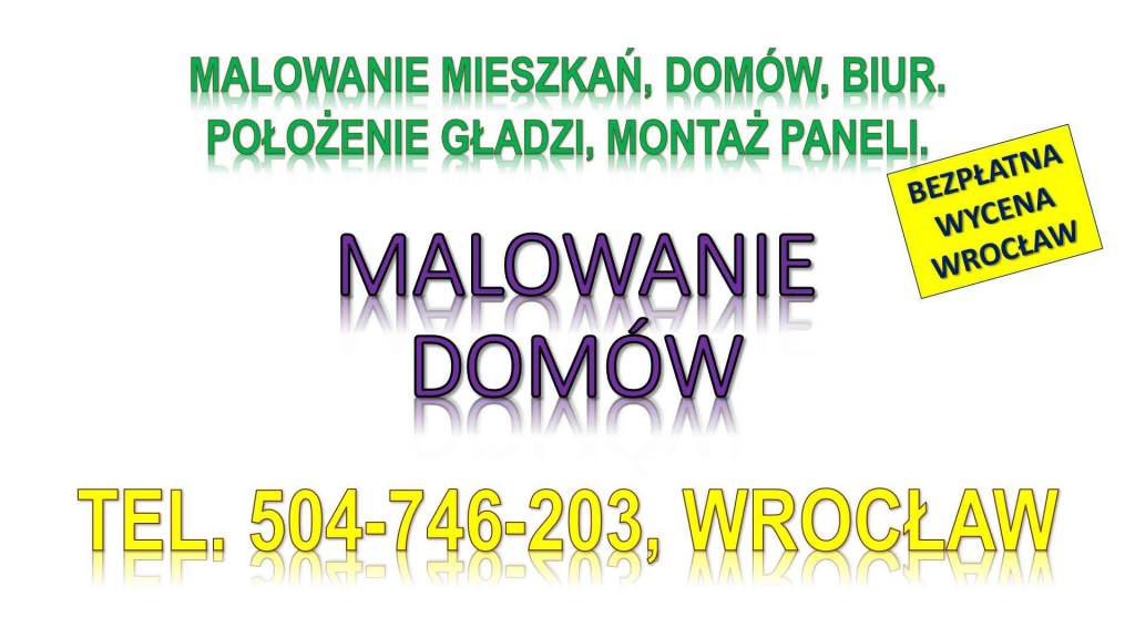 Malowanie mieszkań cennik, tel. 504-746-203. Wrocław. Usługi malowania Psie Pole - zdjęcie 2