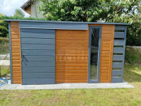 Schowek domek ogrodowy 4x2,5m wiata 0,5m drzwi okno dach TS1168 Hajnówka - zdjęcie 2