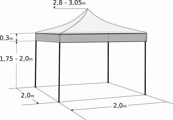 Namiot imprezowy 2x2m - stalowy Radomsko - zdjęcie 4