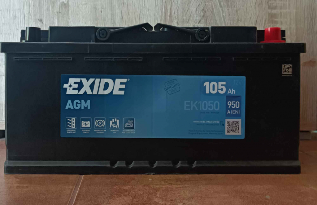 Akumulator 105Ah 950AExide Start Stop AGM EK1050 Ostrów Wielkopolski - zdjęcie 1