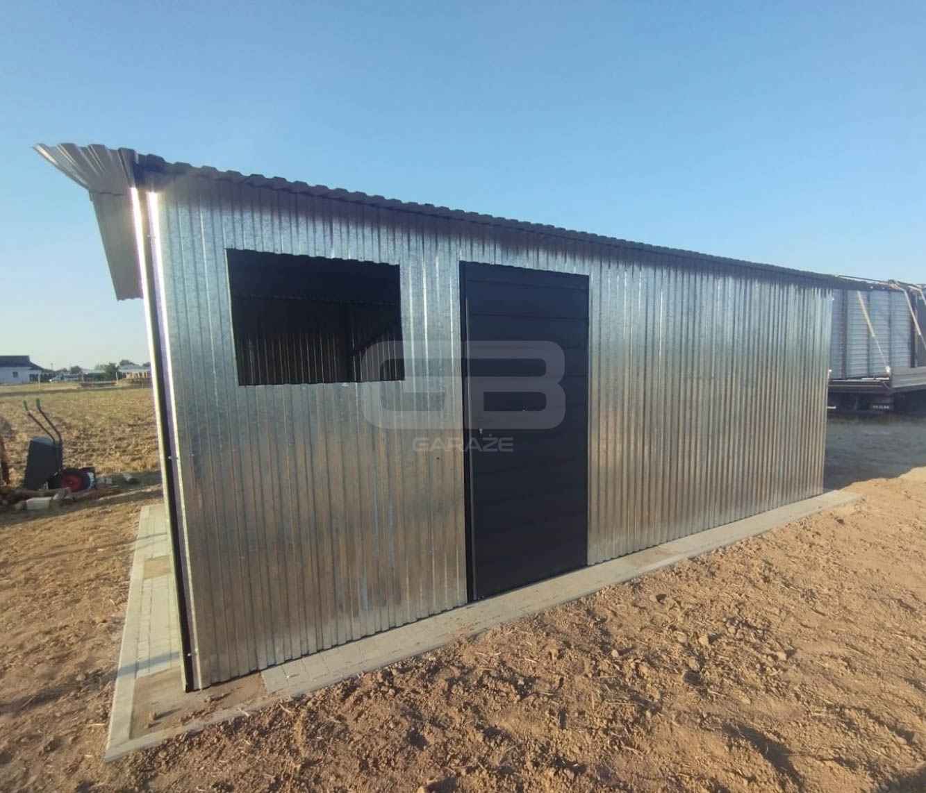 Garaż blaszany 4x6 otwór na okno ocynk dwuspad pod ocieplenie GB166 Otwock Mały - zdjęcie 3