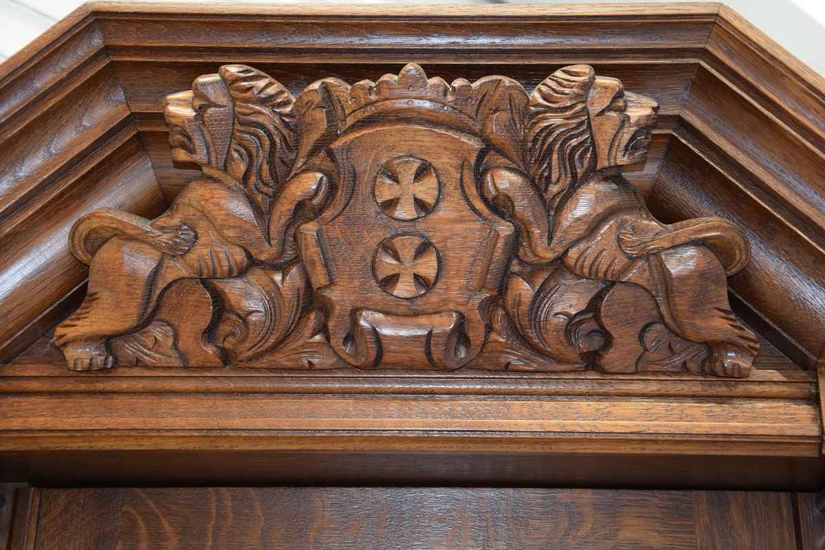 witryna narożna dębowa - meble gdańskie - jak nowa Olsztyn - zdjęcie 4