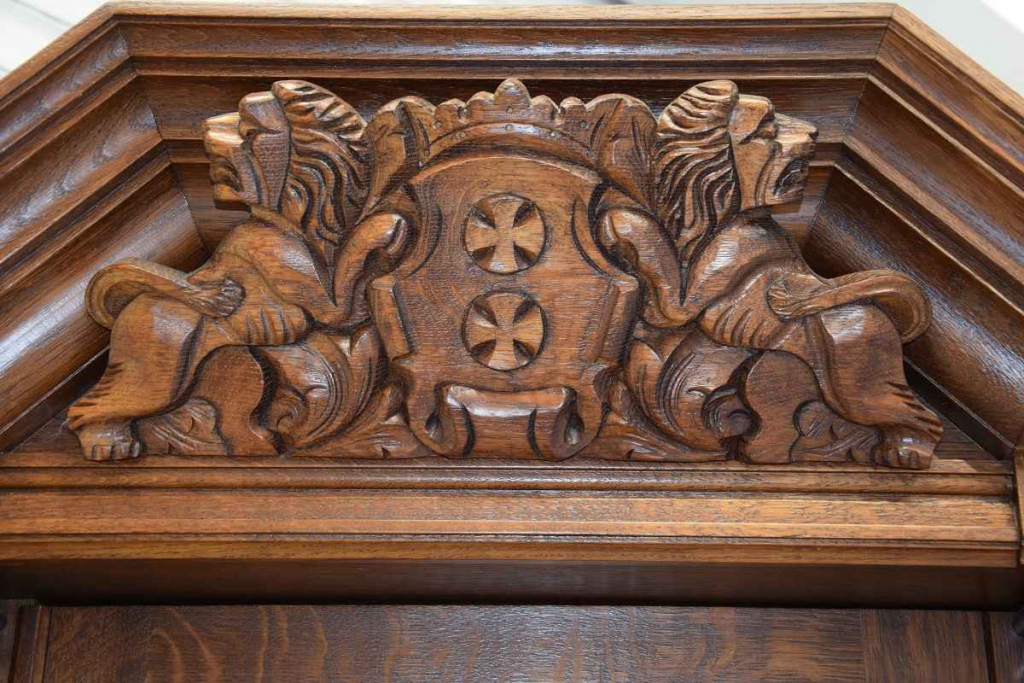 witryna narożna dębowa - meble gdańskie - jak nowa Olsztyn - zdjęcie 4