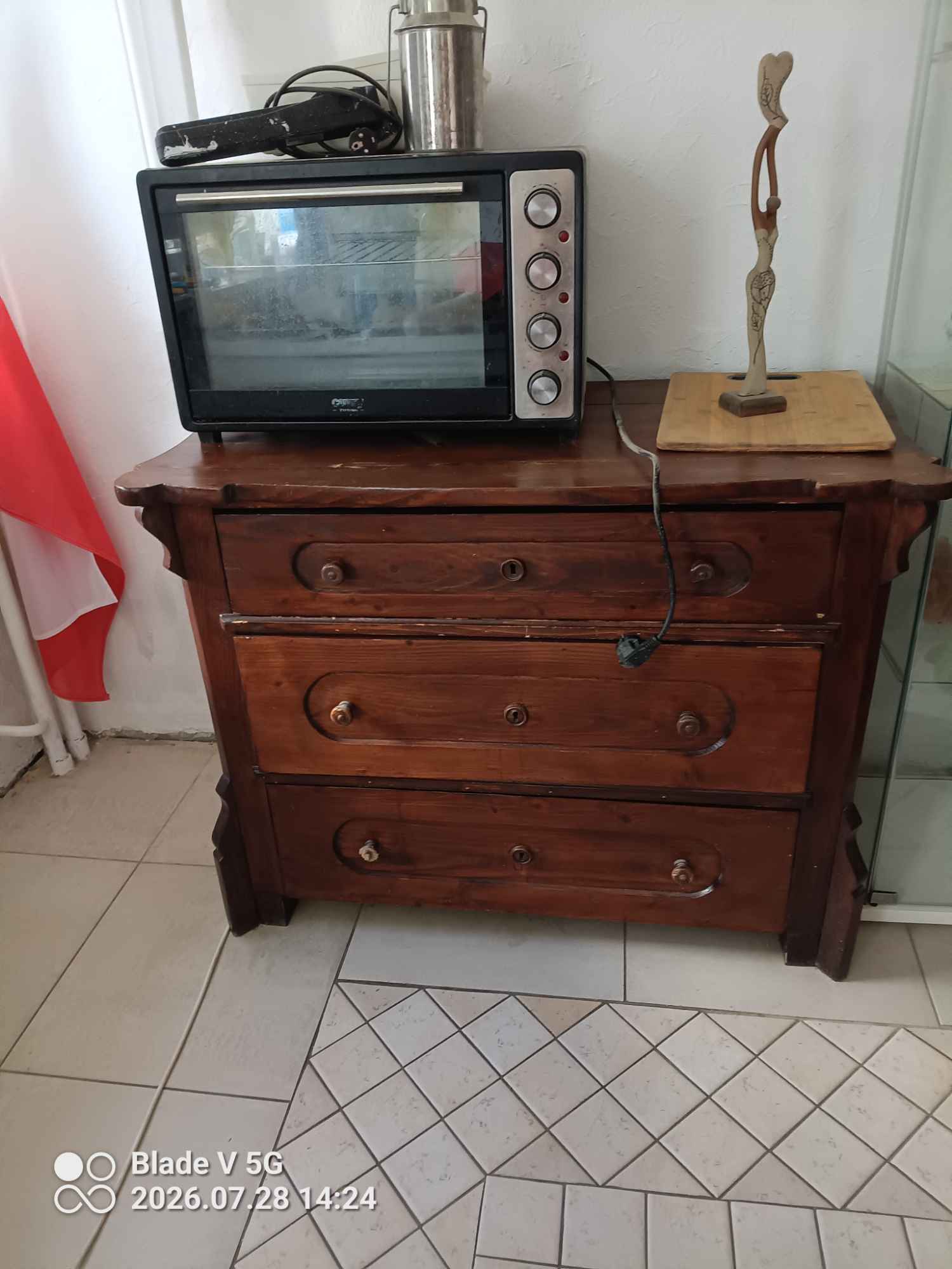 Komoda retro orginalna lite drewno Żoliborz - zdjęcie 2