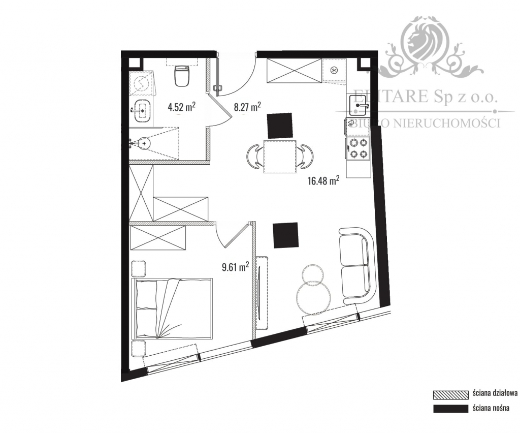 Apartament 2 pokojowy 38,88m2, ogrzewanie miejskie/Stare Miasto Wrocław - zdjęcie 2
