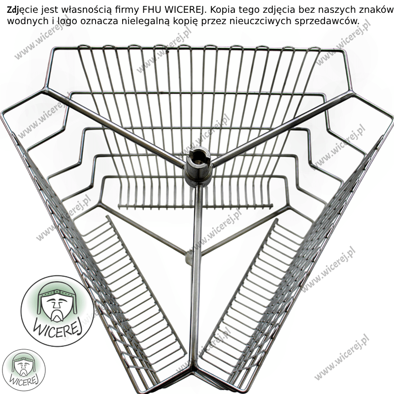 Wirnik 3 ramkowy nierdzewny do miodarki, Kosz do wirówki 3 plastrowej Jaśliska - zdjęcie 4