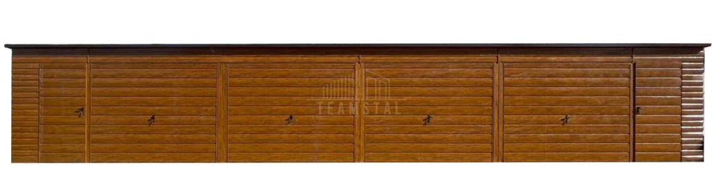 Garaż blaszany 16x5 m - 4x brama uchylna - 3x okno - 2x drzwi  TS1326 Jastrowie - zdjęcie 1