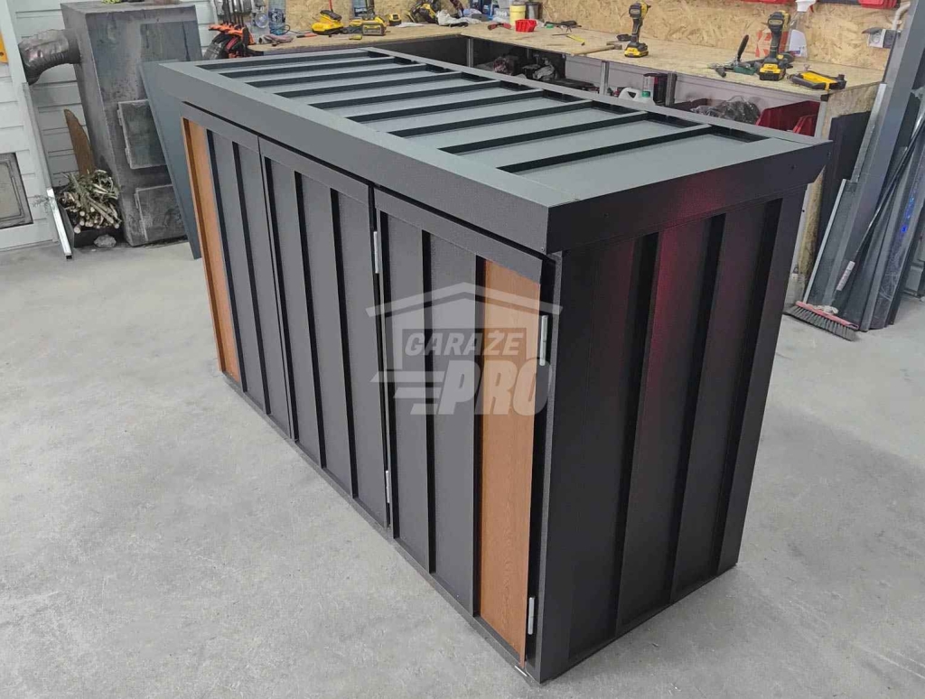 Zabudowa koszy na śmieci wiata obudowa 177x65x110 cm 3x120L GP710 Hajnówka - zdjęcie 4