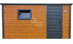 Schowek - domek ogrodowy 4x2m - dzwi -okno drewnopodobny dach TKD392