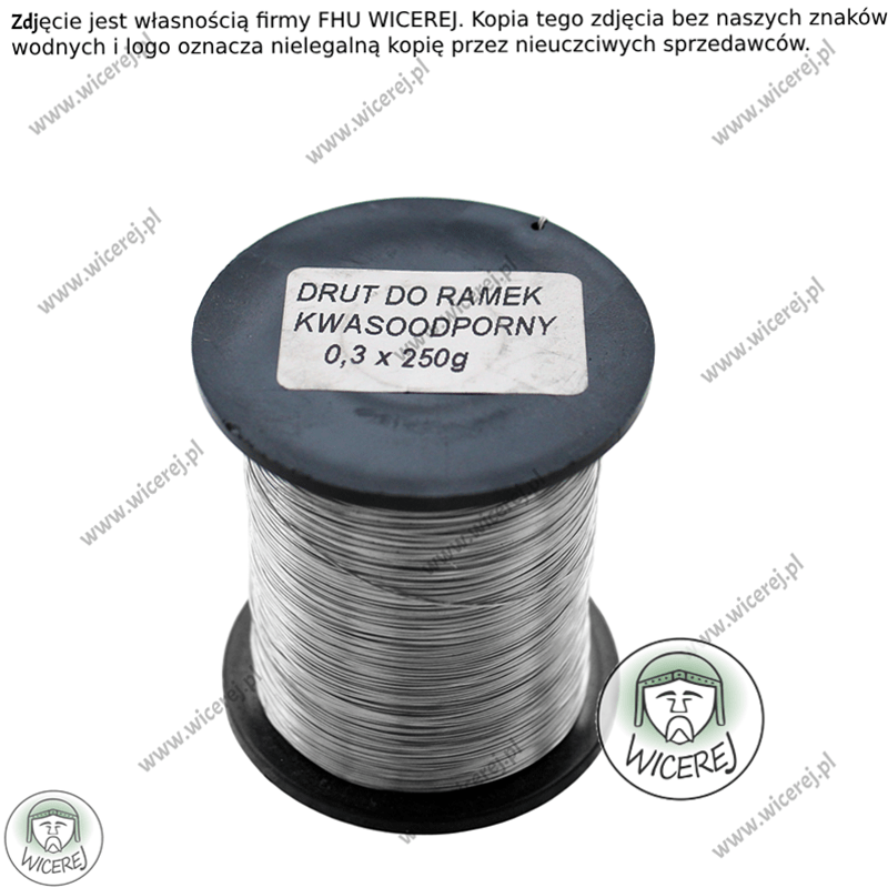 Drut pszczelarski do ramek 0,3mm - 0,25kg Nierdzewny ramki ule Jaśliska - zdjęcie 3