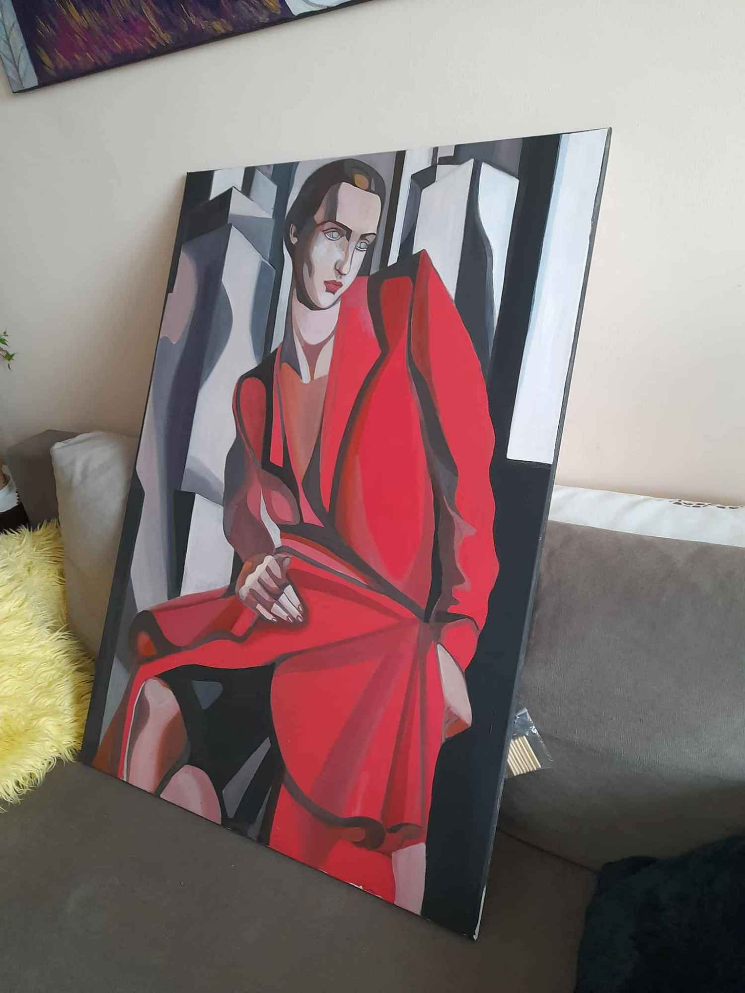 Tamara Łempicka obraz 100 na 70 cm Rembertów - zdjęcie 5