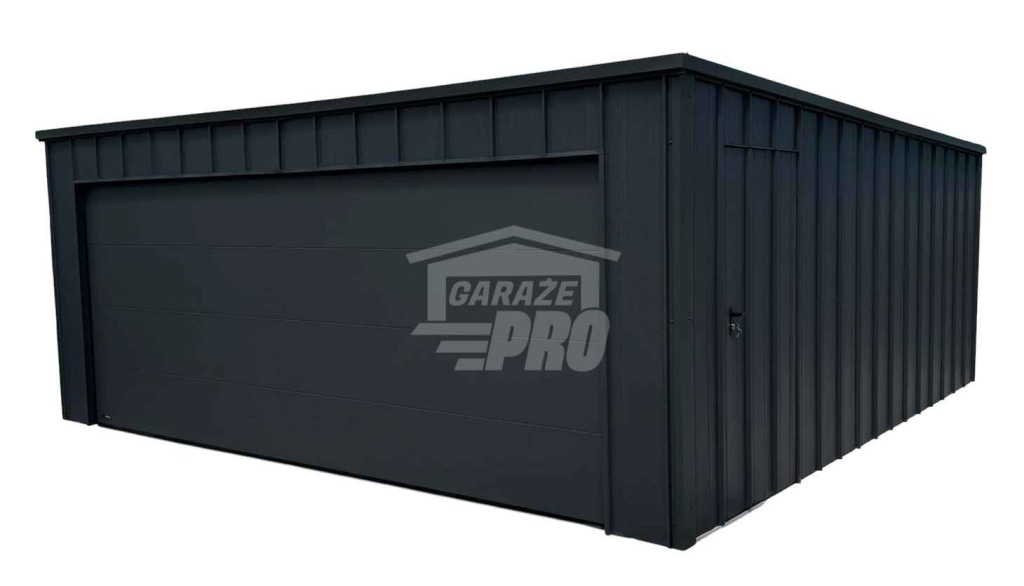 Garaż blaszany 6x6 m - brama drzwi blacha na rąbek  dach rynna GP770 Wągrowiec - zdjęcie 1