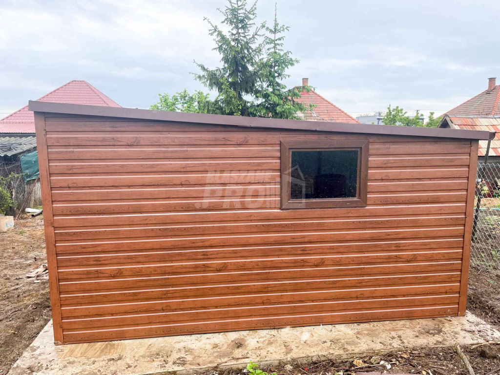 Domek ogrodowy Garaż  6x4m  Brama dwuskrzydłowa Dach spad w tył GP125 Cieszyn - zdjęcie 5