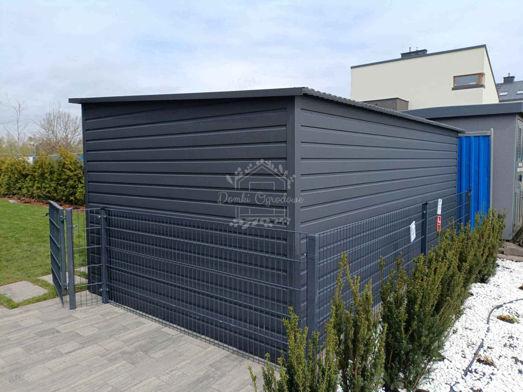 Schowek - domek ogrodowy 5,5x2,5m - drzwi przesuwne  antracyt ID1086 Nysa - zdjęcie 4