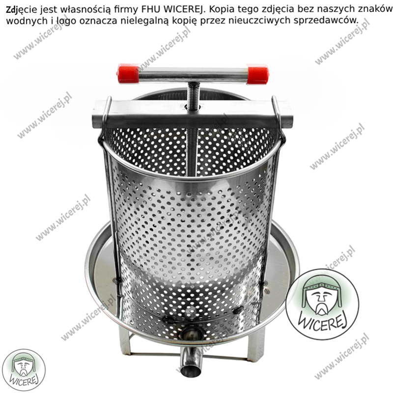 Prasa ręczna do wosku, odsklepin i owoców nierdzewna praska wyciskarka Jaśliska - zdjęcie 2