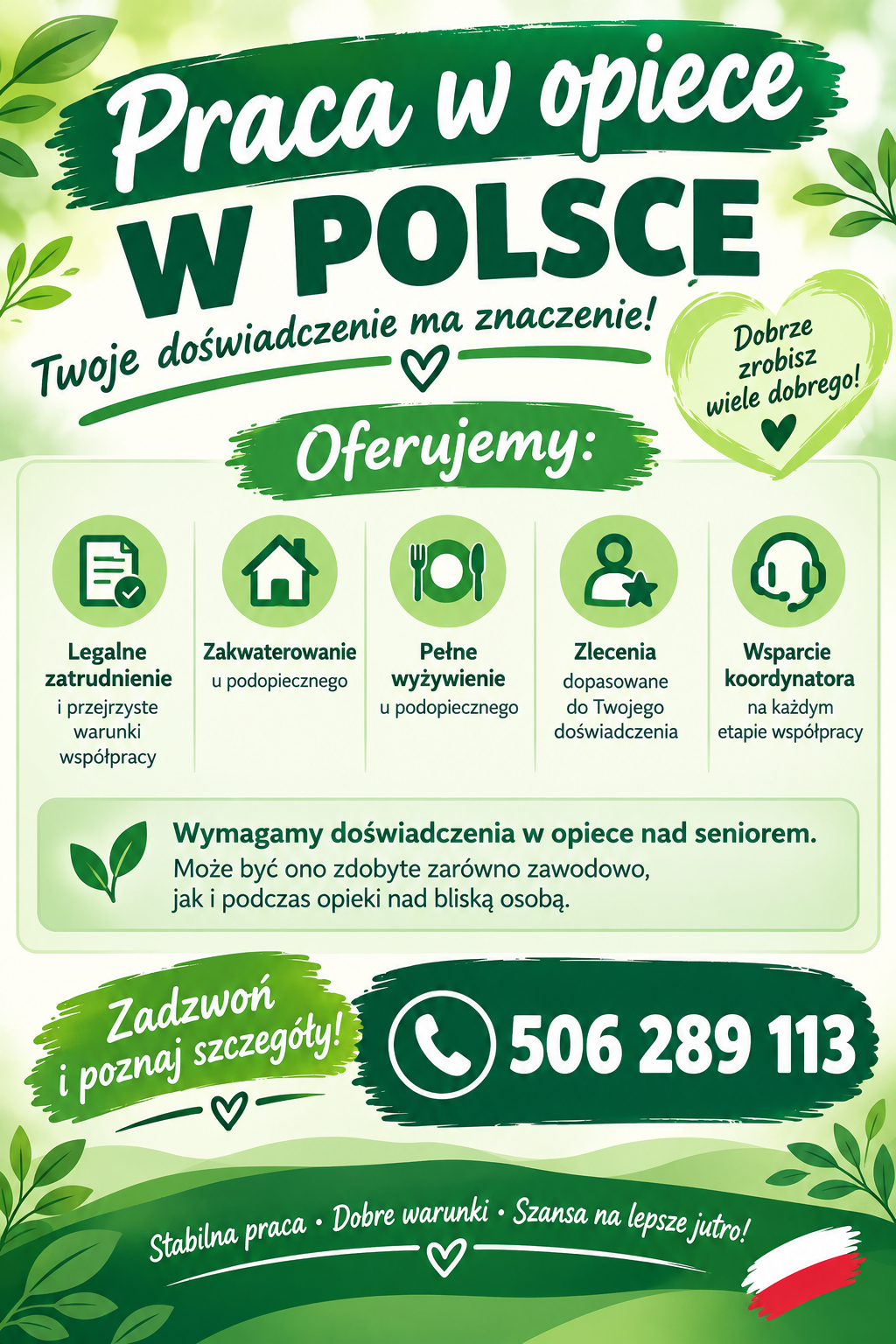 Opiekunka osoby starszej – praca w Polsce na jasnych zasadach Osieczna - zdjęcie 1