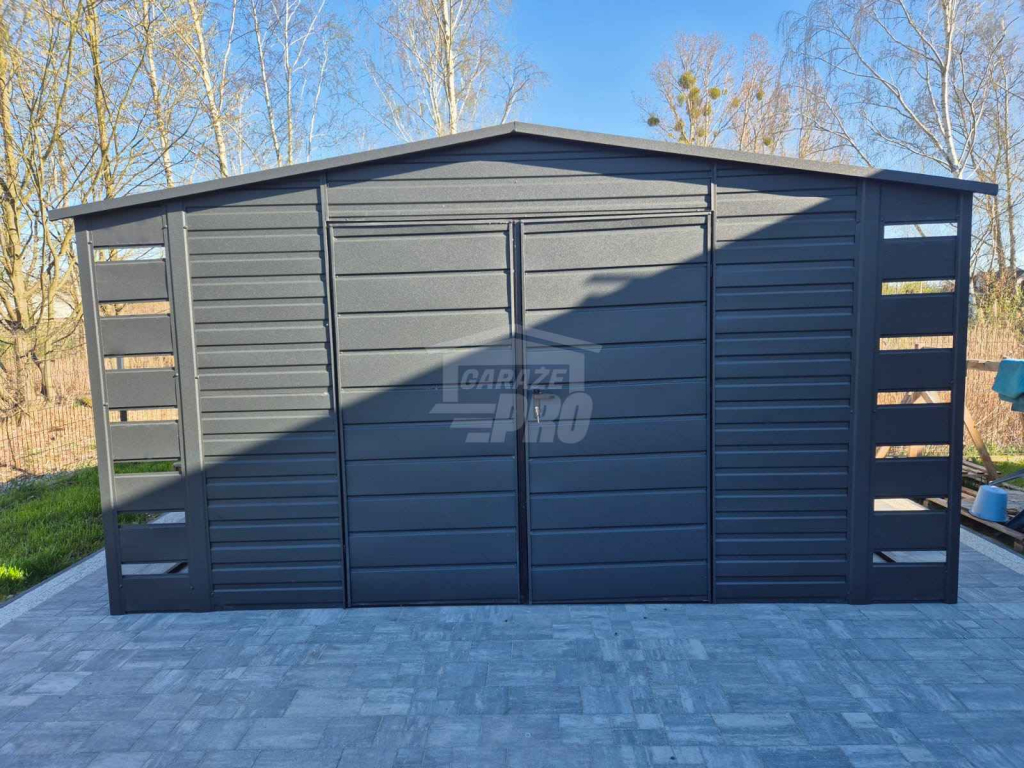Schowek - Domek Ogrodowy 3x3 + 2x wiata 0,5m  Brama Dach  GP588 Wisła - zdjęcie 4
