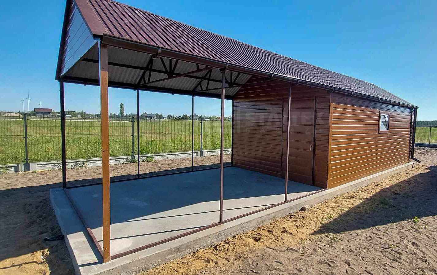 Garaż blaszany 3x5 Brama uchylna drzwi okno rynny dach ST123 Mysłowice - zdjęcie 6