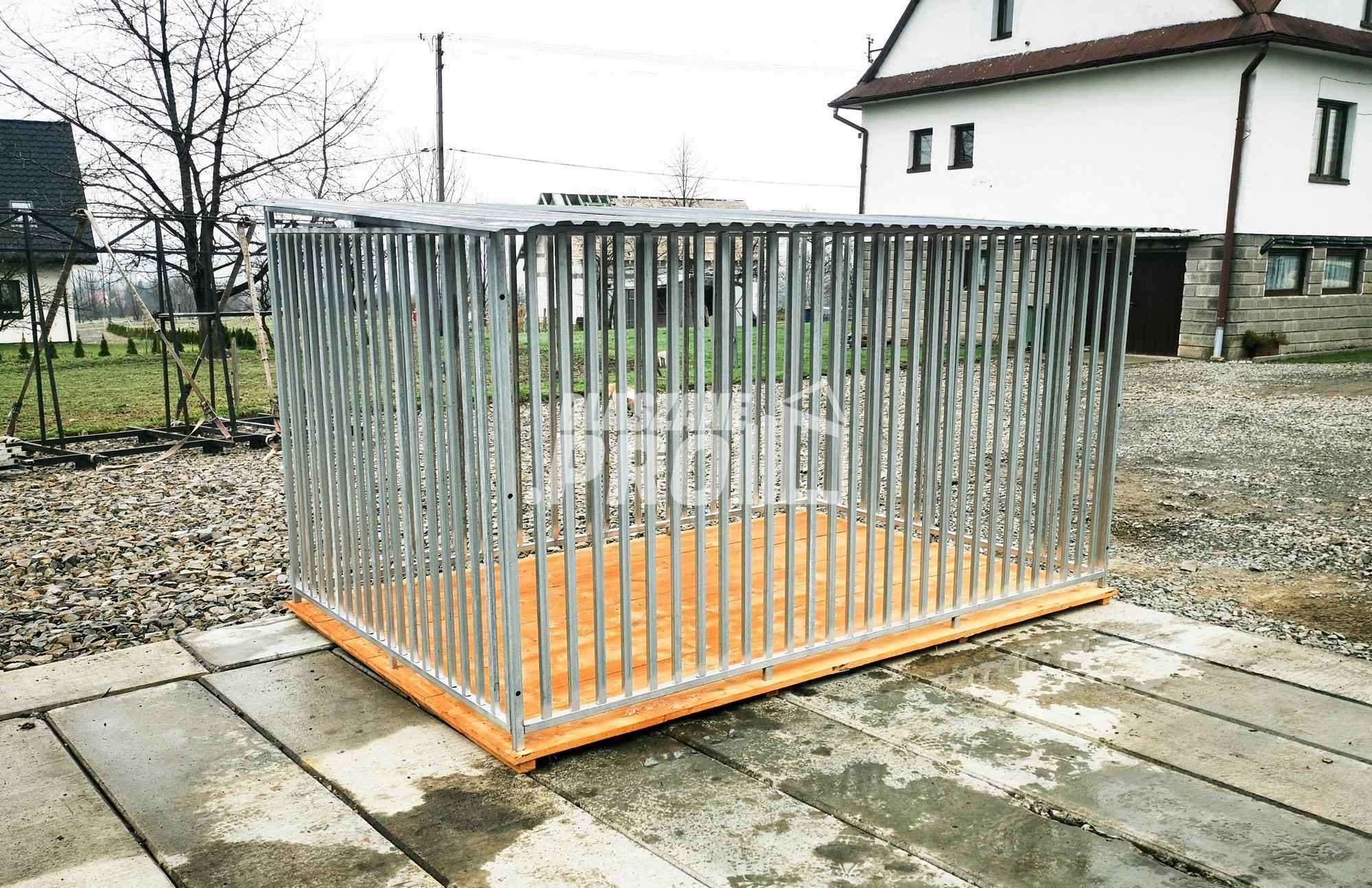 Kojec dla Psa 3x2m z profili zamkniętych + Podłoga drewniana GP267 Łańcut - zdjęcie 5