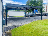 Carport - Wiata samochodowa 6x6m - Antracyt - Dach spad w Przód GP381 Leszno - zdjęcie 3