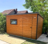 Schowek – domek ogrodowy 4x2m jasny orzech – drewnopodobny ID1275 Września - zdjęcie 2