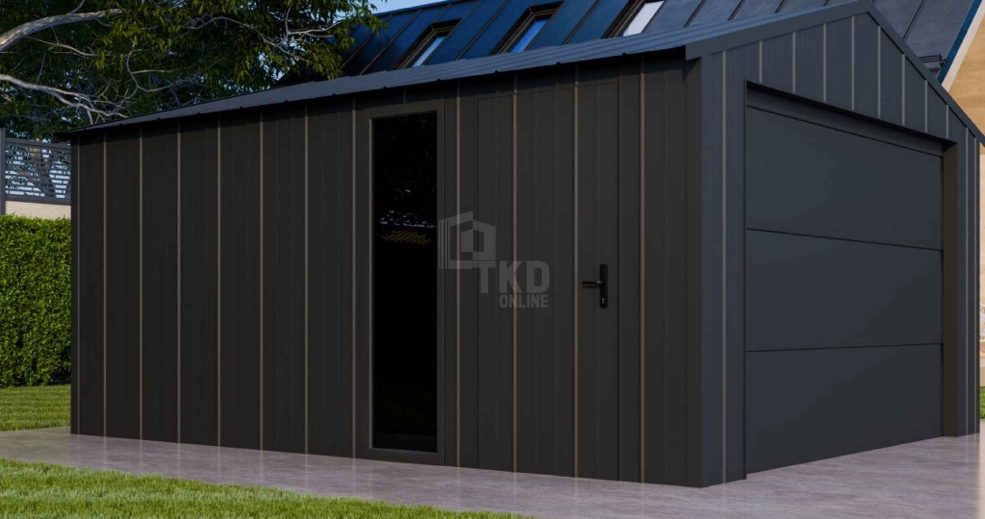 Garaż blaszany 4x6 brama okno drzwi dach blacha na rąbek TKD374 Tychy - zdjęcie 6