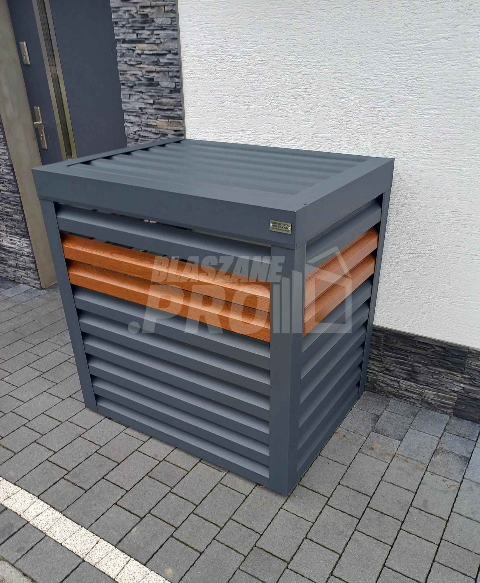 Osłona klimatyzatora - pompy ciepła 80x50x120 cm antracyt GP457 Nowogród - zdjęcie 2