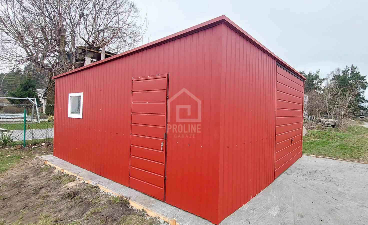 Garaż blaszany 6x6 - Brama uchylna - drzwi - dac w tył PLG113 Rybnik - zdjęcie 5