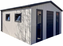 Domek ogrodowy 3x4 drzwi 4 x okno blachodachówka rynny dach TS1231