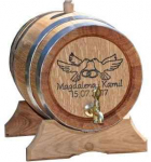 Beczka Dębowa 5 L na whisky wino bimber, do leżakowania, na wesela Mokotów - zdjęcie 4