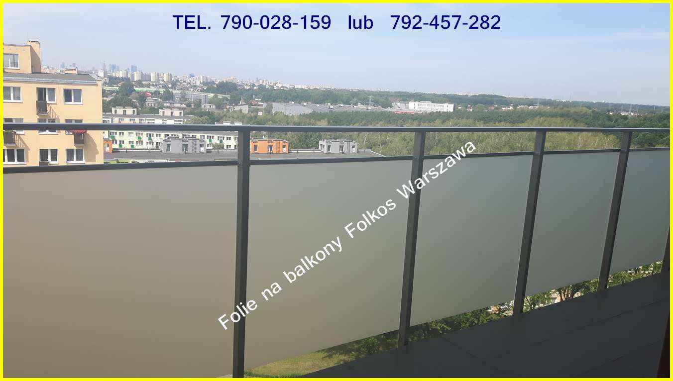 Oklejanie balkonów Warszawa- folie na szyby balkonowe,folia na balkon Żoliborz - zdjęcie 1