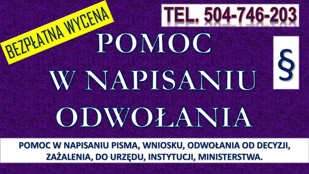 Biuro, pisanie pism, tel. 504-746-203, cennik, napisanie pisma, cena Psie Pole - zdjęcie 4