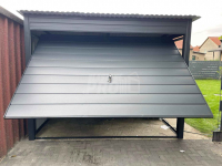 Garaż blaszany 3x6,5 brama uchylna - drzwi - Dach spad w tył GP243 Tczew - zdjęcie 4