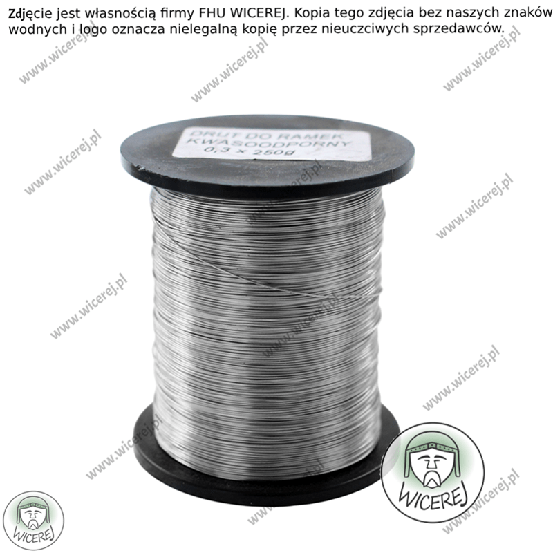 Drut pszczelarski do ramek 0,3mm - 0,25kg Nierdzewny ramki ule Jaśliska - zdjęcie 6