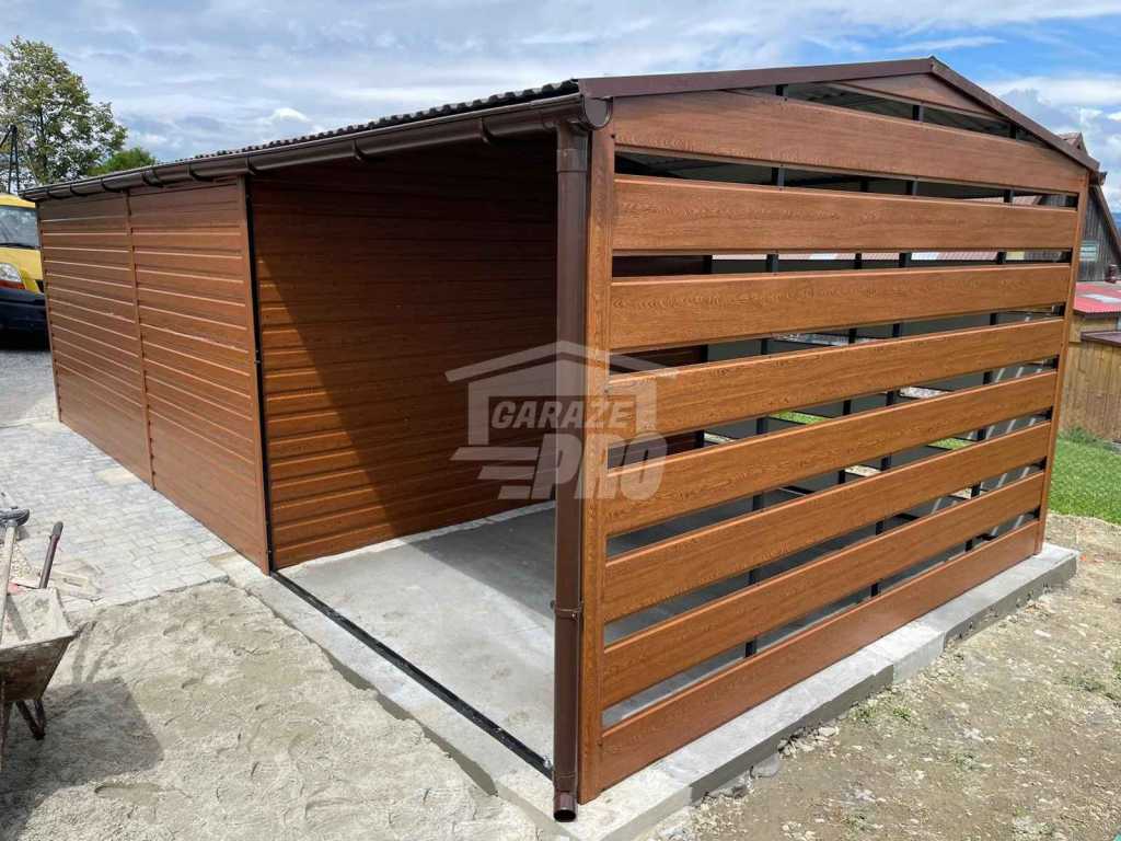 Garaż blaszany 3,5x4,5 + wiata 3,5x2m Brama okno Dach rynny GP572 Gdynia - zdjęcie 3