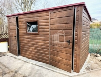 Domek ogrodowy 4x2 m - 2x drzwi - okno - ciemny orzech dach  ID1281 Katowice - zdjęcie 4