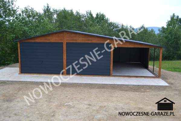 Garaż blaszany 6x5 konstrukcja profil ocynk Mszana Dolna - zdjęcie 2