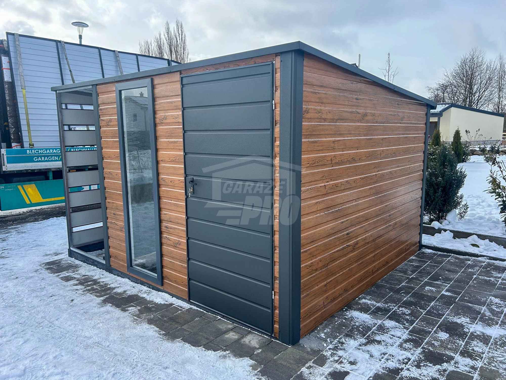 Schowek - domek ogrodowy 2,5x3 m + wiata 1m drzwi okno  dach GP729 Chełm - zdjęcie 3