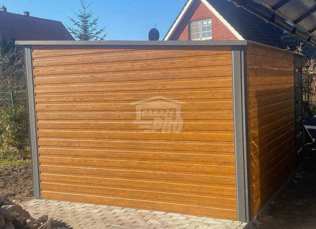 Schowek domek ogrodowy 3,5x3m + wiata 0,7m drzwi okno dach GP607 Zgorzelec - zdjęcie 2