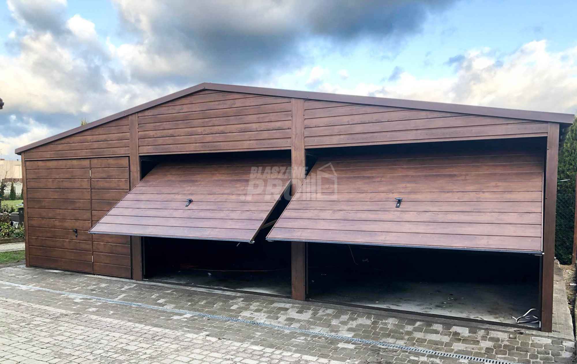 Garaż blaszany 9x6 3x Brama drzwi drewnopodony  Dach dwuspadowy GP143 Morąg - zdjęcie 4