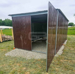 Garaż blaszany 3x5m wolnostojący - brama - ciemny brąz GB148 Radom - zdjęcie 2