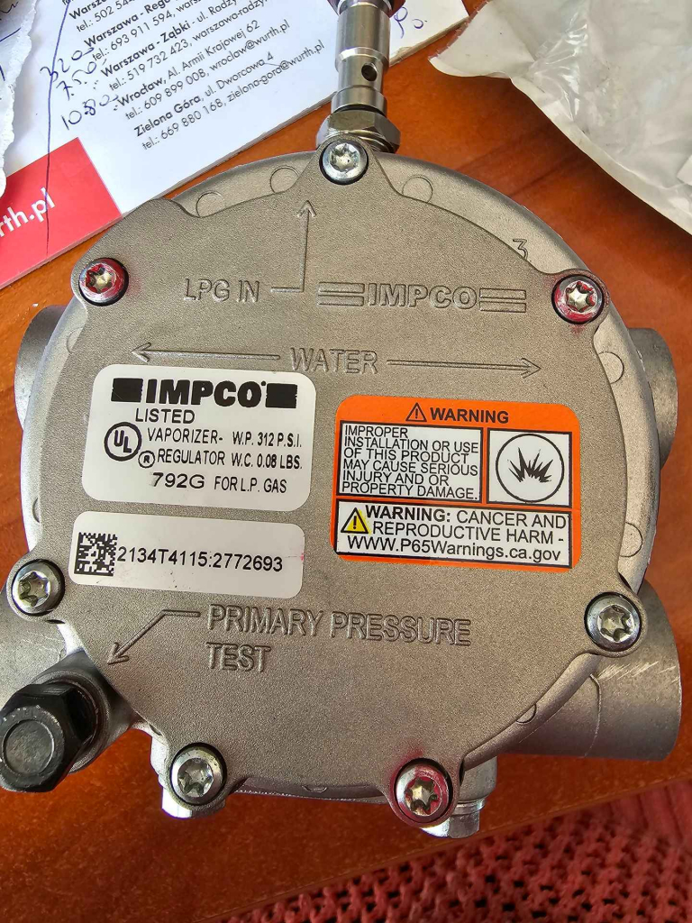 Parownik reduktor gazu LPG Linde części zamienne wózki widłowe Borkowo - zdjęcie 1