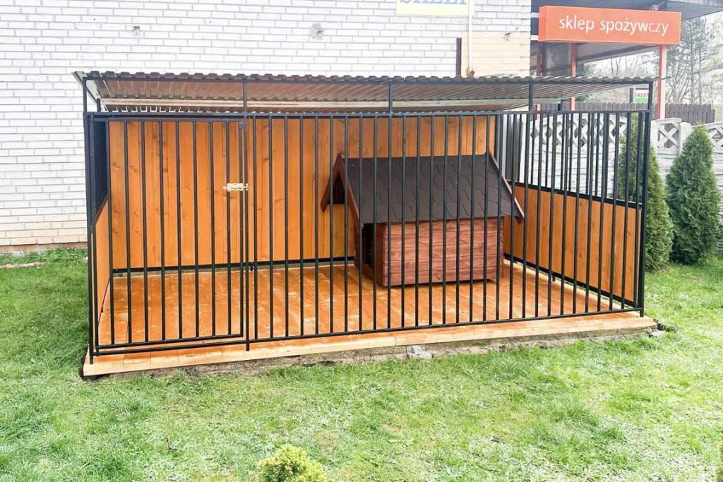 Kojec dla Psów 4x2m - drewniana podłoga - Ściany zabudowana GP403 Radom - zdjęcie 3