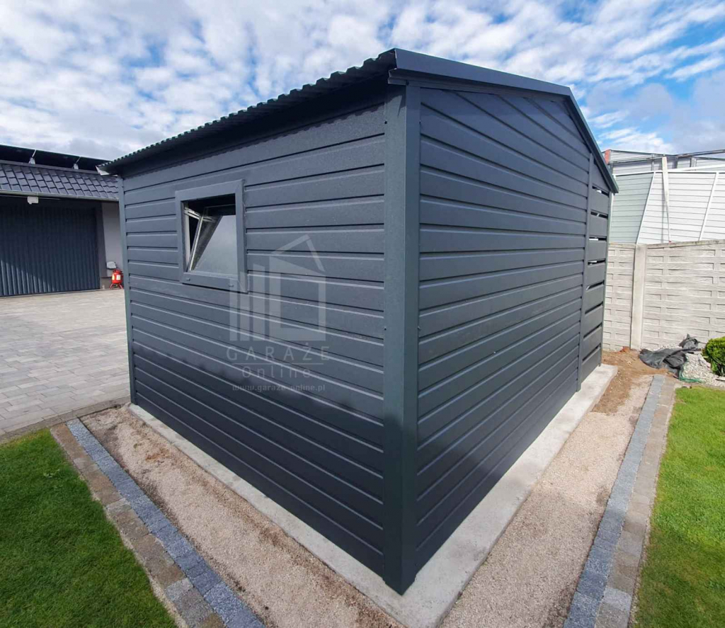 Schowek - Domek Ogrodowy 2,5x2,5m + Wiata 0,9x2,5m Okno Drzwi ID626 Zielona Góra - zdjęcie 3