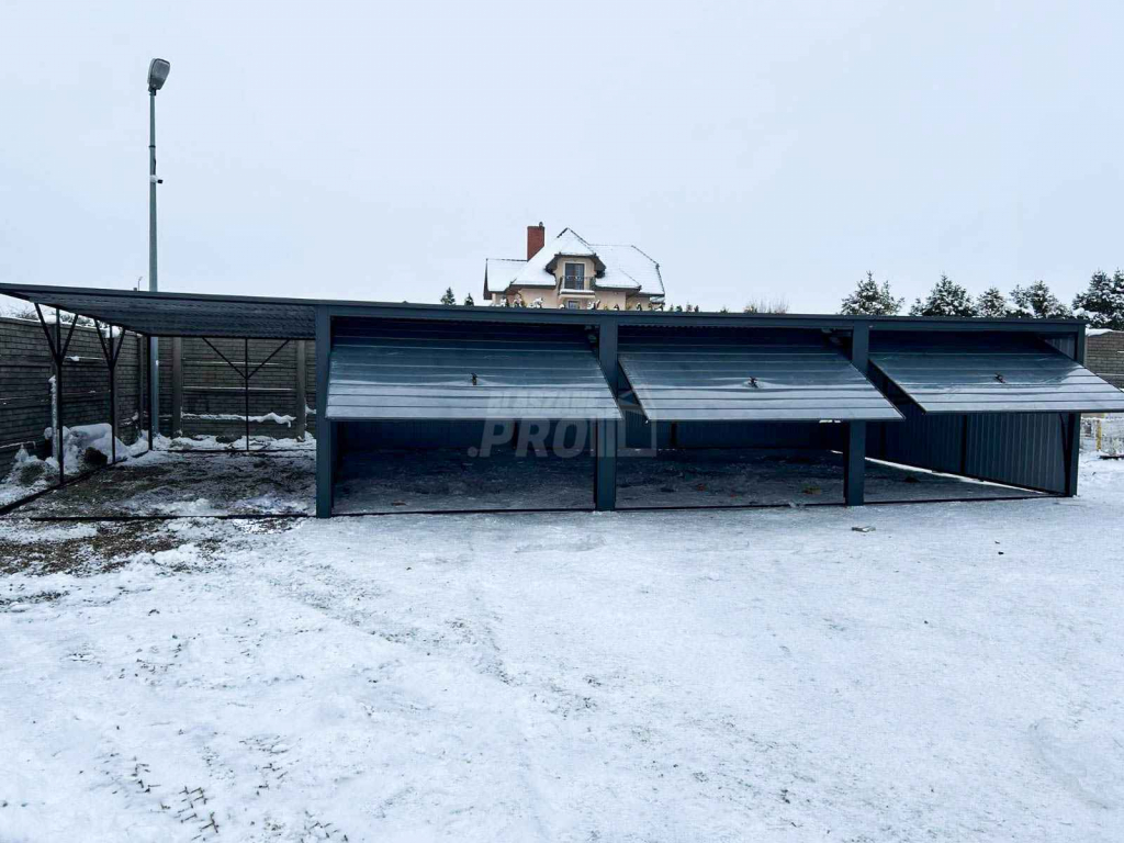 Garaż Blaszany 9x6 + wiata 3x6 -3x Brama uchylna dach Spad w tył GP258 Kłodzko - zdjęcie 6