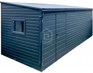 Schowek Domek ogrodowy 5x2,5m Brama dwuskrzyd okno spad w przód PLG189