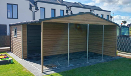 Domek Narzędziowy z wiatą 6x6 dwuspadowy drewnopodobny, drzwi, okno Wieliczka - zdjęcie 2