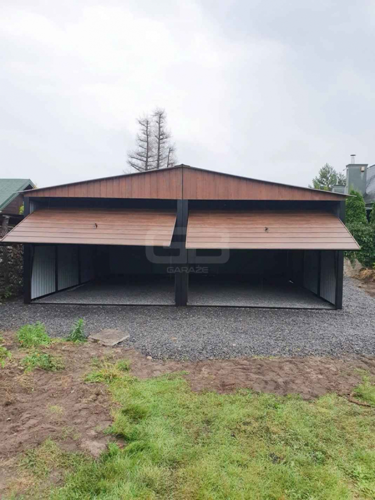 Garaż blaszany 6x7 wolnostojący 2x Brama uchylna Dach GB183 Biała Podlaska - zdjęcie 6