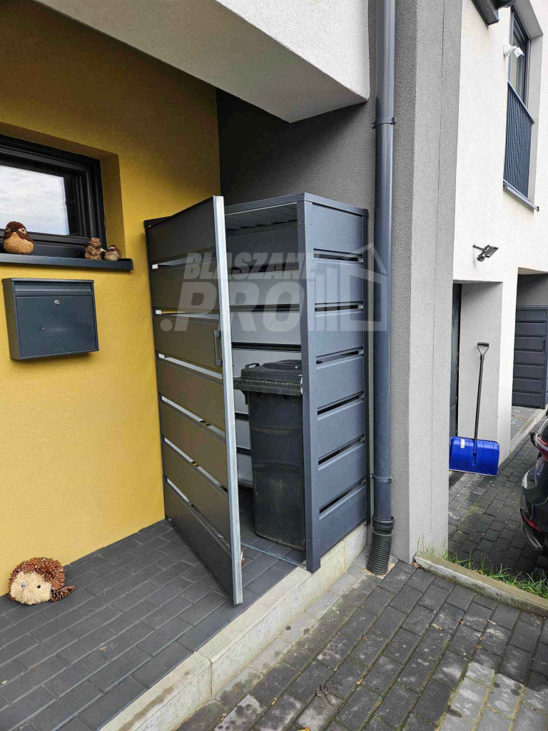 Wiata śmietnikowa dach prosty 1x0,5m Antracyt GP354 Bydgoszcz - zdjęcie 4